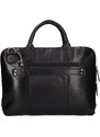 Greenwood Bern bőr laptop táska - fekete