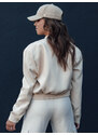 BASIC Bézs színű női bomber nagy zsebekkel PRIEV TY4306