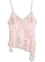 Bershka Top mustár / rózsaszín / rózsaszín / pasztell-rózsaszín