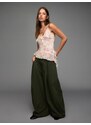 Bershka Top mustár / rózsaszín / rózsaszín / pasztell-rózsaszín