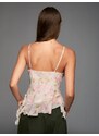 Bershka Top mustár / rózsaszín / rózsaszín / pasztell-rózsaszín