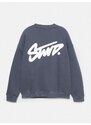 Pull&Bear Tréning póló 'STWD' zafir / fehér