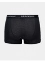 Emporio Armani 3-pack logo trunks in all black