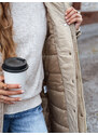 BASIC ISLA bézs hosszú parka TY3211
