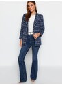 Trendyol Blézer indigó / fehér