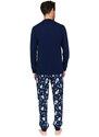 DN Nightwear Papa Bear férfi pizsama, sötétkék