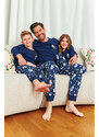 DN Nightwear Papa Bear férfi pizsama, sötétkék