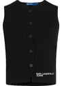 KARL LAGERFELD JEANS Kötött mellény fekete / fehér