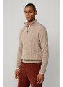 PULÓVER HACKETT LONDON LAMBSWOOL CABLE HZIP