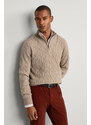 PULÓVER HACKETT LONDON LAMBSWOOL CABLE HZIP