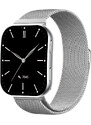 Madvell Venezia ezüst okosóra fém szíjjal + szilikon szíjjal